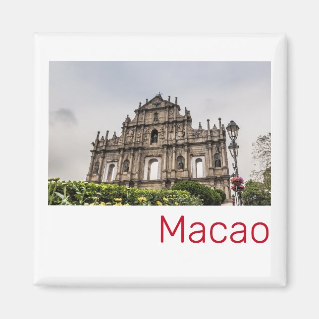 Imán Ruina de Macao de la Iglesia de San Pablo, recuerd (Frente)