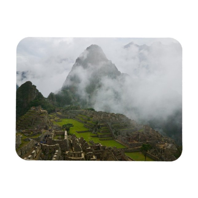 Imán Ruinas antiguas de Machu Picchu con Andes (Horizontal)