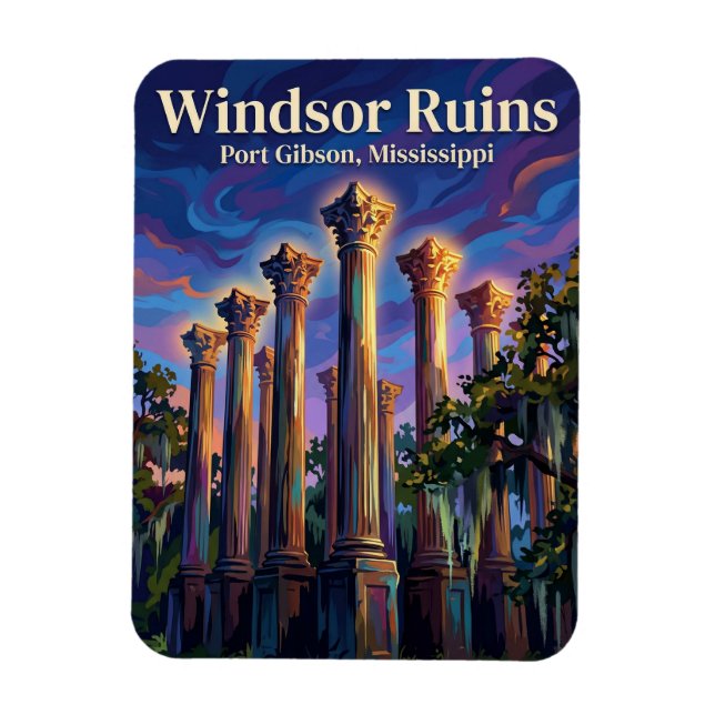Imán Ruinas de Windsor Misisipi (Vertical)