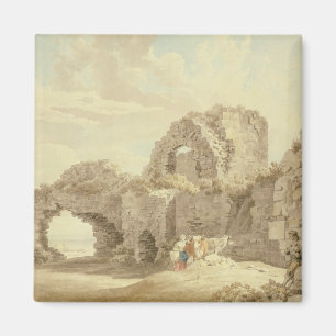 Imán Ruinas del Castillo de Pevensey (sobre papel)
