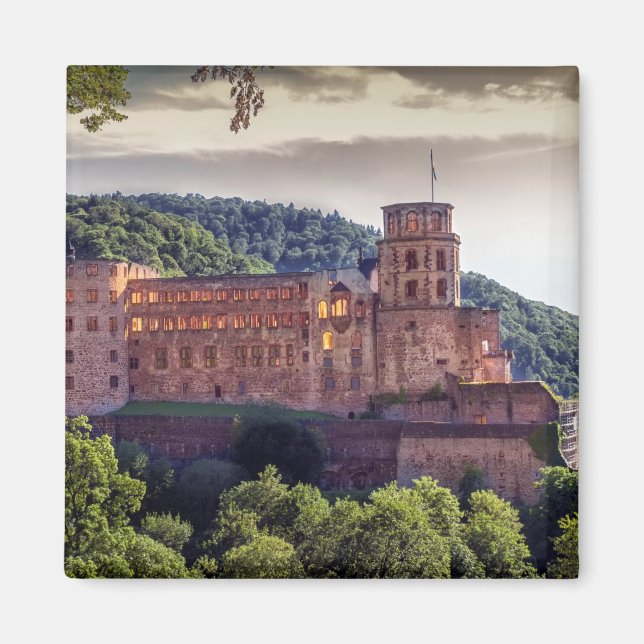 Imán Ruinas famosas de castillo, Heidelberg, Alemania (Frente)