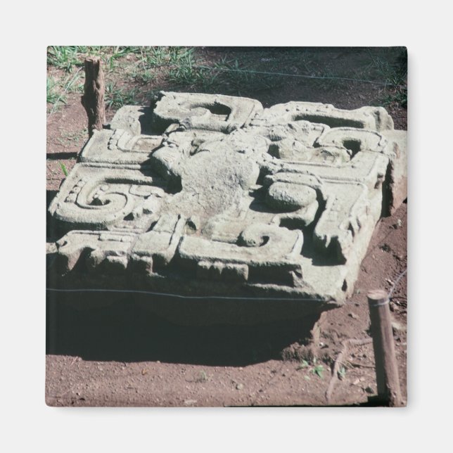 Imán Ruinas mayas Copan Honduras Foto diseñada (Frente)