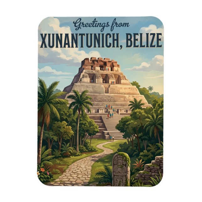 Imán Ruinas Mayas de Xunantunich en Belice (Vertical)
