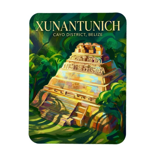 Imán Ruinas Mayas de Xunantunich en Belice (Vertical)