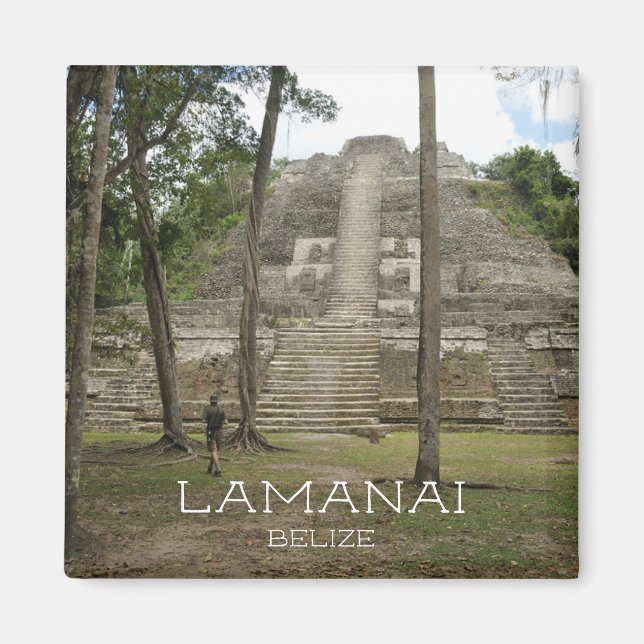 Imán Ruinas mayas en Lamanai, Belice (Frente)