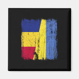 Imán Rumania Ucrania Media Bandera Herencia Rumana Ucra