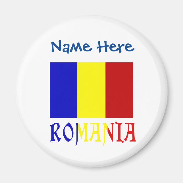Imán Rumania y la personalización del azul de la bander (Frente)