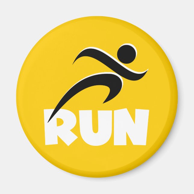 Imán RUN White (Frente)