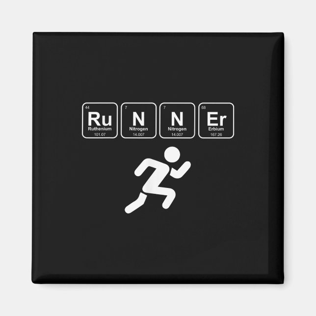 Imán Runner Periódico Table Funny Running Marathon Love (Frente)