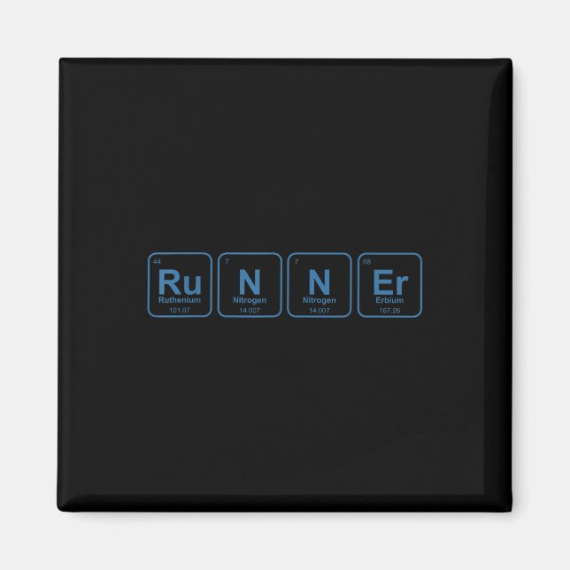 Imán Runner Periódico Table Funny Running Marathon Love (Frente)