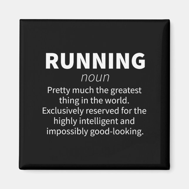 Imán Running Funny Definition Funny 5k Marathon Runner  (Frente)