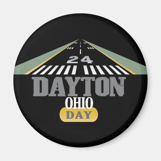 Imán Runway 24 - Dayton Ohio DAY (Frente)