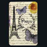 Imán rural francés scripts de campo paris eiffel tower<br><div class="desc">rústico de campo francés guiones paris eiffel tower accesorios para el hogar. regalos de matrimonio de parís para los amantes de parís.</div>