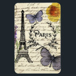 Imán rural francés scripts de campo paris eiffel tower<br><div class="desc">rústico de campo francés guiones paris eiffel tower accesorios para el hogar. regalos de matrimonio de parís para los amantes de parís.</div>