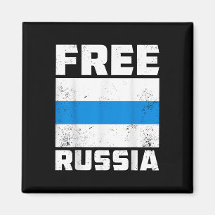 Imán Rusia Libre Nueva bandera rusa blanco azul contra 