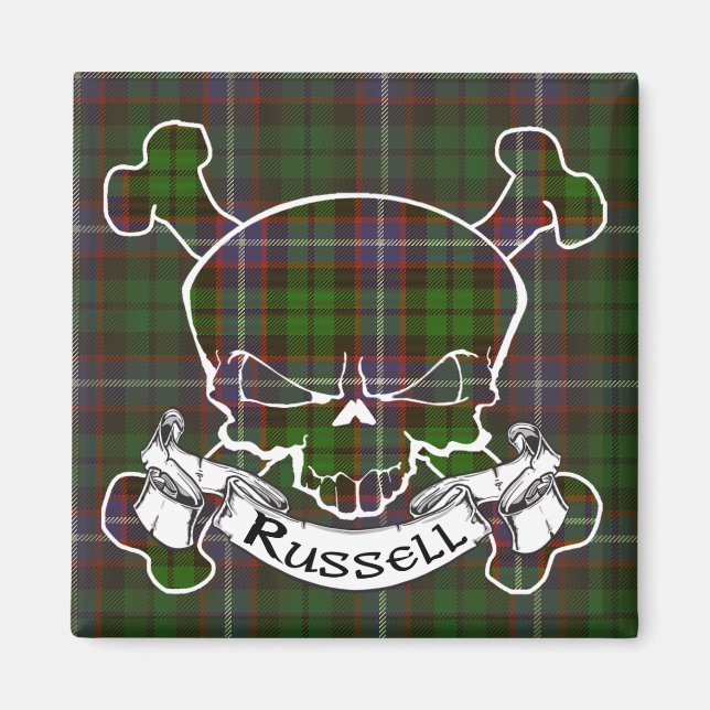 Imán Russell Tartan Skull (Frente)