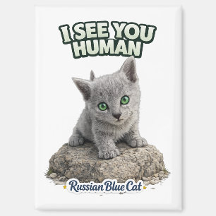 Imán Russian Blue Cat Magnet