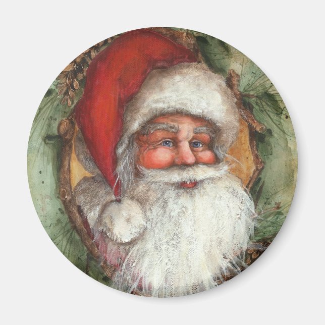 IMÁN RUSTIC SANTA CLAUS (Frente)