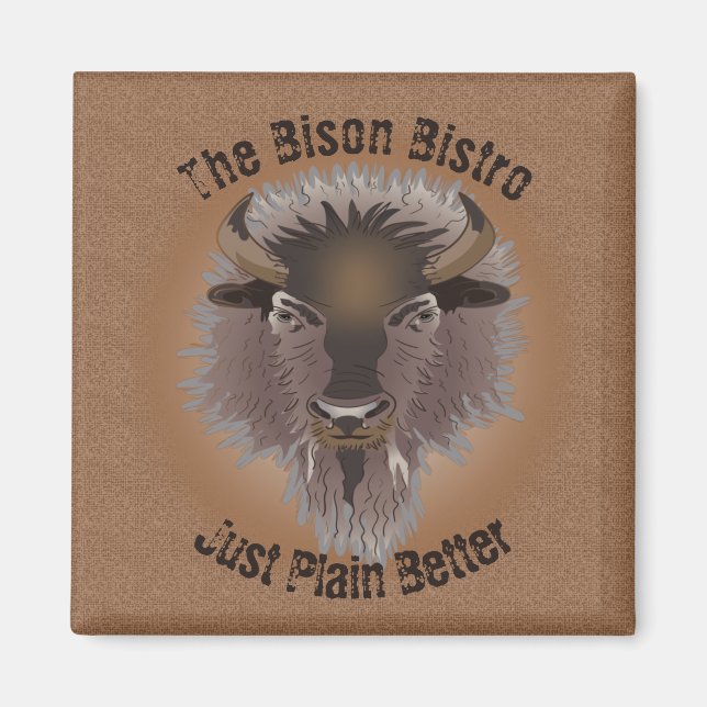 Imán Rustic Western Plains Bison (Frente)
