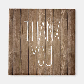 Imán Rustic Wood Gracias Magnet