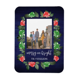 Imán Rustic Woodland Whimsical Mushrooms Christmas