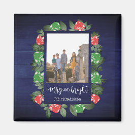 Imán Rustic Woodland Whimsical Mushrooms Christmas