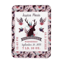 Imán Rústica cabeza de ciervo Chica de Recién nacido de