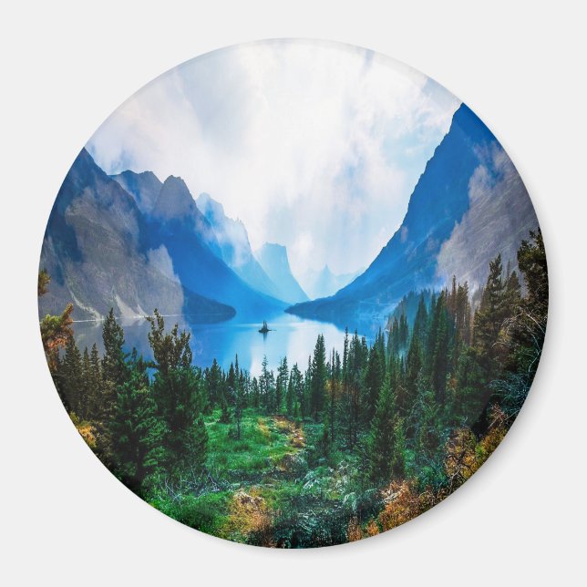 Imán Rústica cordillera de campo Naturaleza escénica (Frente)