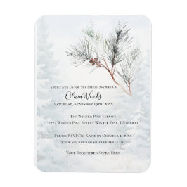 Imán Rústica ducha nupcial en invierno blanco