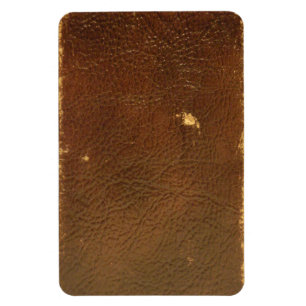 Imán Rústico Faux Brown Leather