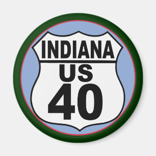 Imán Ruta 40 de Indiana-EE.UU. - La carretera nacional