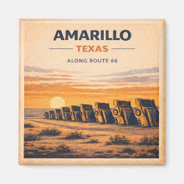 Imán Ruta 66 Amarillo Texas Clásico del Patrimonio al A