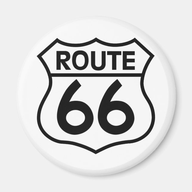 Imán Ruta 66 Carretera Rótulo de ropa y regalos (Frente)