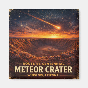 Imán Ruta 66 Centenario Cráter Meteorito Celeste