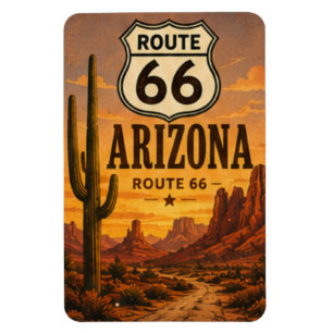 Imán Ruta 66 de Arizona Arte de la Carretera del Atarde