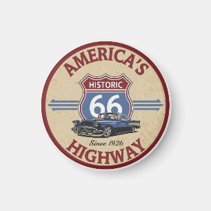 Imán Ruta 66 de EE. UU. carretera histórica Regalos de 