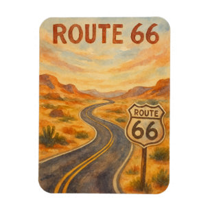 Imán Ruta 66 Desierto retro de carretera de vintage