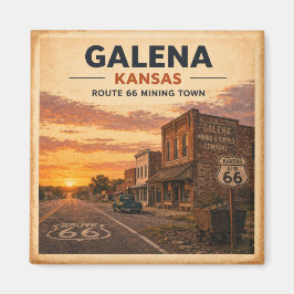 Imán Ruta 66 Galena Kansas Clásico del Patrimonio Puest