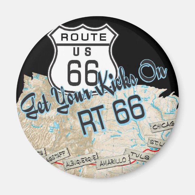 Imán ruta 66 regalos (Frente)