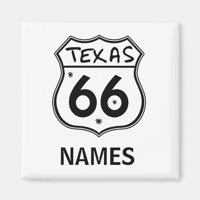 Imán Ruta 66, TEXAS,Souviner (Frente)