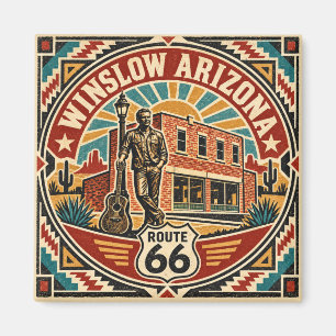 Imán Ruta 66 Winslow Arizona Retro Suroeste Americana