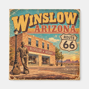 Imán Ruta 66 Winslow Arizona Vintage Calle Principal 