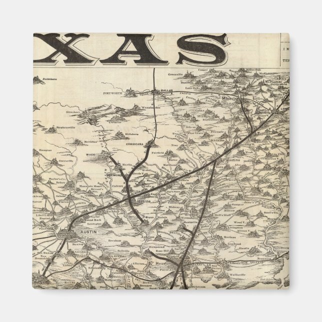 Imán Ruta a Texas (Frente)