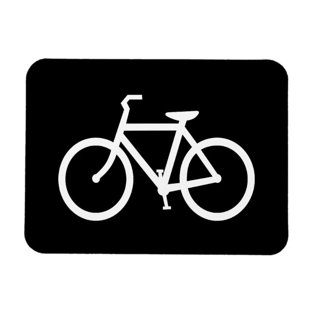 Imán Ruta de Bicicleta Blanca (Horizontal)