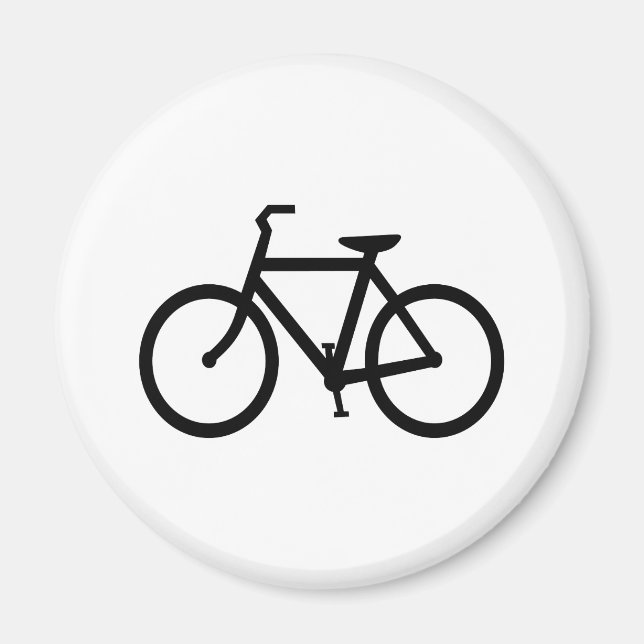 Imán Ruta de Bicicleta Negra (Frente)