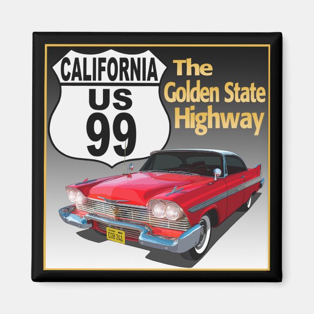 Imán Ruta De Estados Unidos 99 De California - El Estad (Frente)
