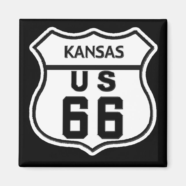 IMÁN RUTA DE KS US 66 (Frente)