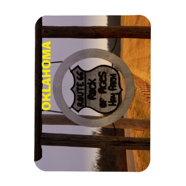 Imán Ruta de Oklahoma 66 Magnet cuadrado (Vertical)