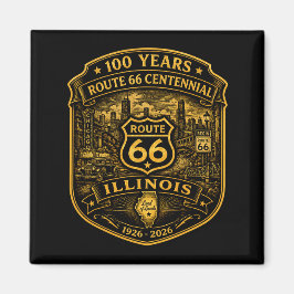 Imán Ruta Dorada 66 Illinois Centenario 100 Años