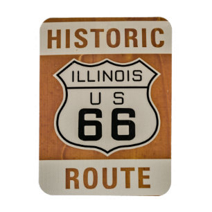 Imán Ruta Histórica 66 de Illinois Magnet